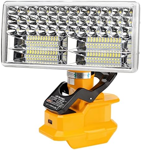 Para luz de dewalt 20V, luz de bateria Waxpar 4200lm para o Dewalt Spotlight Compatível com Bateria de Lítio Max de Dewalt