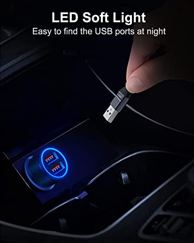 Power-7 USB C Charger de telefone celular C, adaptador de carregador de carro rápido de 18w por porta de 18W com cabo