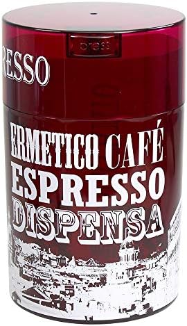 Coffeevac 1lb Semper Fresco - Vacadas de vácuo com um empurrão de um botão, Red Tint Roma