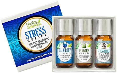 Mistura de alívio do estresse Conjunto puro e melhor kit de óleo essencial de grau terapêutico - 3/10ml