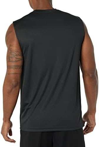 Essentials Performance Men's Tech Muscle Tank T-shirt, pacote de 2