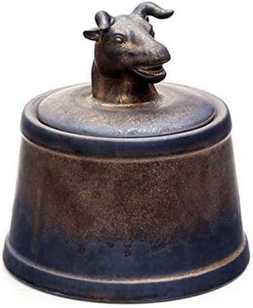 Qtt mini urnas para cinzas humanas zodíaco cerâmica funeral urna urna urna adulta cinzas de animais de estimação