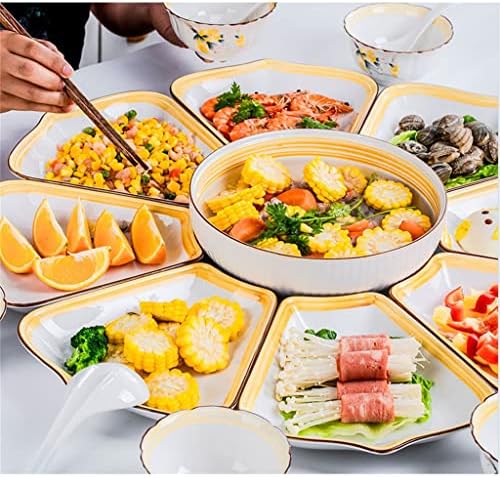 WDBBY Set Plate Ceramic Tableware Conjunto de table prato combinação de utensílios de tabela Placa de prato de prato de prato