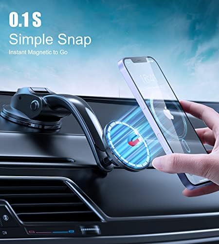 Porta de telefone Magnetic Car Mount Phone - Suporte de telefone do painel de carro para iPhone 14 13 12 Pro Max Mini