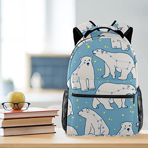 Mochila VBFOFBV para Mulheres Daypack Laptop Backpack Bolsa de viagem Casual, Constellation Polar Constellation Cartoon Animal