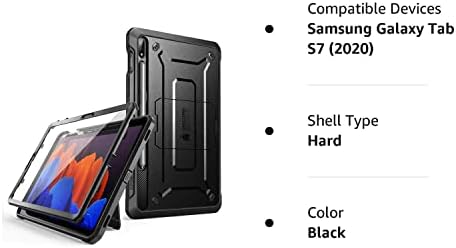 Supcase Unicorn Beetle Pro Série Case projetada para o Samsung Galaxy Tab S8 / Galaxy Tab S7, com protetor de tela