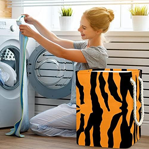 Animal de tigre Indicador Lavanderia grande cesto de roupas prejudiciais à prova d'água cesta de roupas para roupas de brinquedos, decoração de casa para banheiro do quarto