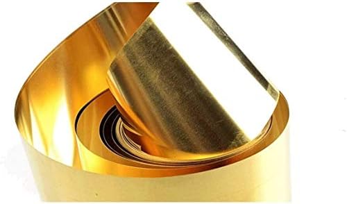 METAL PLACA DE METAL PLACA DE CHARATE METAL QQI H62 Em folha de cobre de latão para trabalho em metal, espessura: 0. 5 mm de comprimento: 2 m, largura: placa de latão de 50 mm