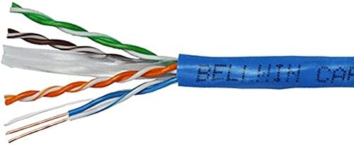 Jinghua CAT6 Ethernet Cable, cabo LAN de alta velocidade, CAT6 com conector RJ45 banhado a ouro, mais rápido que Cat5E/CAT5, jogo de roteador de suporte etc. azul.