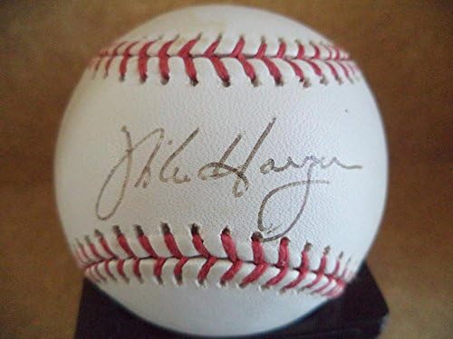 Mike Hargrove Rangers/índios assinaram autografados M.L. Beisebol com coa