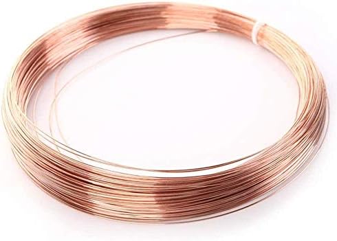 Yuesfz Fio de cobre Rolo de fio Cu Linha sólida Craft Indústria elétrica, comprimento: fio de latão de 2000 mm