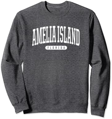 Estilo da faculdade Amelia Island Florida Sovenir Gift Sweatshirt