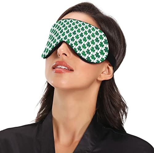 Máscara de olho do sono unissex ST-Patrick-dia-verde-máscara da noite para dormir confortável