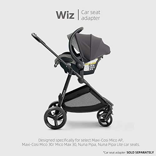 O adaptador de assento de carro Wiz Mompush se encaixa no Maxi-Cosi e Nuna Carrento