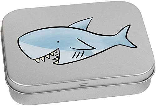 Azeeda 110mm 'Shark' Metal Articled Tin/Storage Box