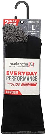 Avalanche Men's Blister resistente a todos os dias da equipe de desempenho 2-Pack