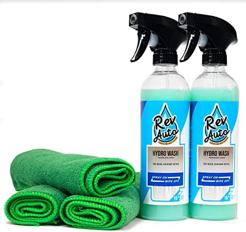 REV Auto Hydro Wash - Spray de lavagem de carro sem água | Limpador de lavagem / lavagem sem água | Limpador externo do carro |