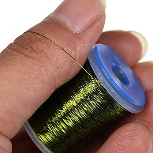Great pesca de 0,1 mm, 0,2 mm, 0,3 mm de folha de cobre espreitadel Spoolet Materiais de amarrar com fios de metal redondo para