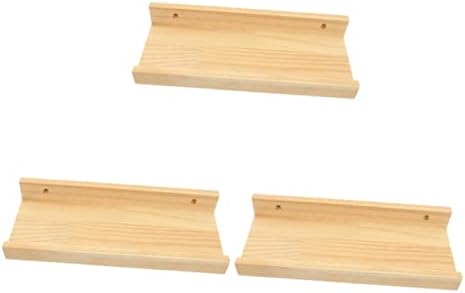 DOITOOL 3pcs prateleira flutuante de madeira feita para encomendar parede de madeira de pinheiro pendurado