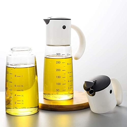 Garrafa de dispensador de óleo de shypt para cozinha de cozinha - recipiente de condimento automático com tampa automática