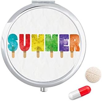 Polsículos de palavras em inglês de verão Caixa de pílula de pílula de pílula Distribuidor de contêiner de caixa de armazenamento de bolso de bolso