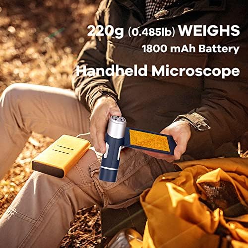 Microscópio digital Andonstar AD203S HDMI para moedas de erro com suporte de metal, kit de microscópio USB portátil portátil para crianças