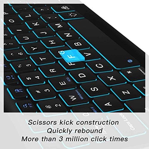 Teclado de onda de caixa compatível com Yezz Max 1 - Teclado Bluetooth Slimkeys - com luz de fundo, teclado portátil