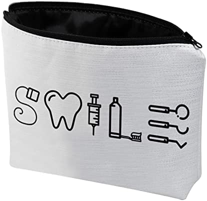 G2TUP Dentistas Presente Smile Smile Makeup Bag Dental Assistente de Cosmética Bag Dental Hygienist Gift Future Dentist