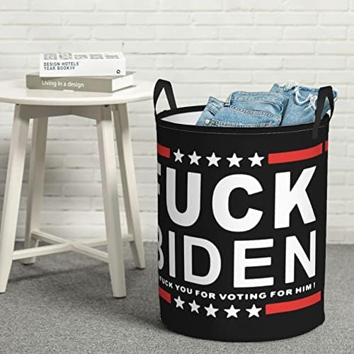 Fu-ck Biden e foda-se por votar nele cestas de armazenamento circular de lavanderia cestas de armazenamento circular