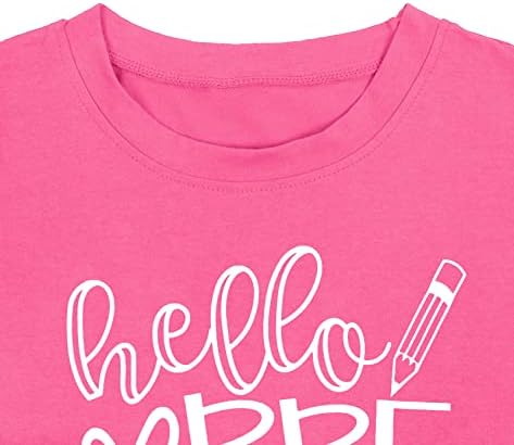 Camisa pré-escolar preguiçosa para crianças meninas de volta à escola camisa da escola Camiseta do primeiro dia de camiseta da escola