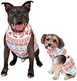 Lão de cães retrô de rena, pijamas de Natal para cães, super macio com jaqueta de lã de mão dupla, design fofo de férias