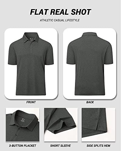 Camisas de pólo de golfe masculinas da Polu Maldição Wicking de manga curta Camisas de colarinho de verão casuais