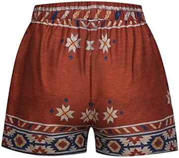 Shorts de cordão confortável feminino shorts de verão elástico de verão shorts de ginástica solta tie de corda