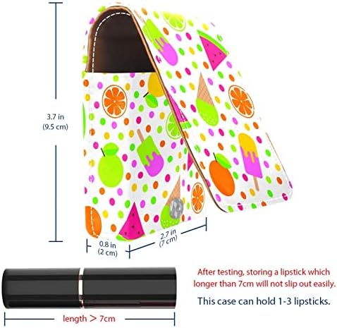 Caixa de batom de maquiagem de frutas coloridas para bolsa de cosméticos de viagem portátil externa
