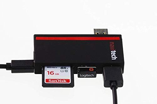 Navitech 2 em 1 laptop/tablet USB 3.0/2.0 Adaptador de cubo/micro USB Entrada com SD/micro SD Reader compatível com o fluxo HP 14 polegadas | Fluxo HP 14-CB008NA | Fluxo HP 14-CM0037NA
