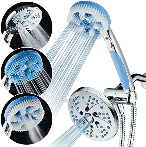 5-em 1 Aquassagem por Aquacare-Cabeça de chuveiro de 76 modos de alta pressão, combinação, chuveiro de mão, escova corporal e escova