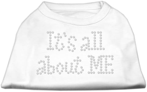 Mirage Pet Products 14 polegadas é tudo sobre mim camisa de estampa de strass para animais de estimação, grande, branco
