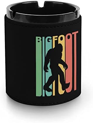 Retro Bigfoot redondo cigarros de couro de cinzas de cinzas para fumantes Conjunto de presentes de acessórios para fumantes