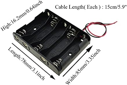 Hahiyo 7.5V 5AA Battery Patler Série de pacote de bateria com arame Clapm Flexible Springs Flores