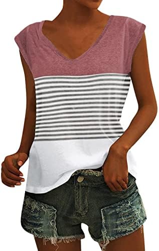 Miashui Mulheres de seda tampo da manga Tampas de tanque de verão V Casual Casual Camisetas lisadas Blusa básica