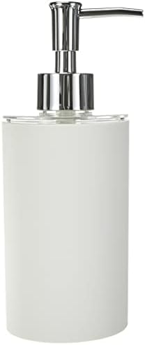 Dispensador de sabão líquido Kela Lis de plástico em branco, 6,5 x 6,5 x 18,5 cm