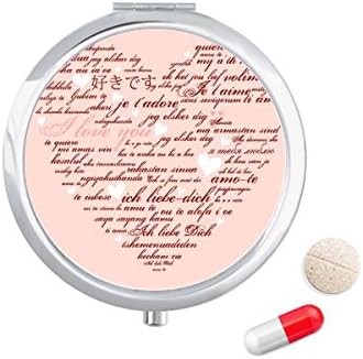 Pink White Heart em forma de pílula de pílula de pílula rosa Distribuidor de recipiente de caixa de armazenamento Medicina de