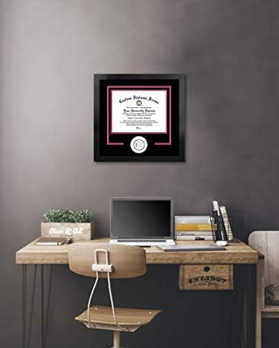 Imagens do campus NCAA James Madison Dukes Unissex Spirit Diploma Manhattan Black Frame com litografia bônus, preto, um tamanho único