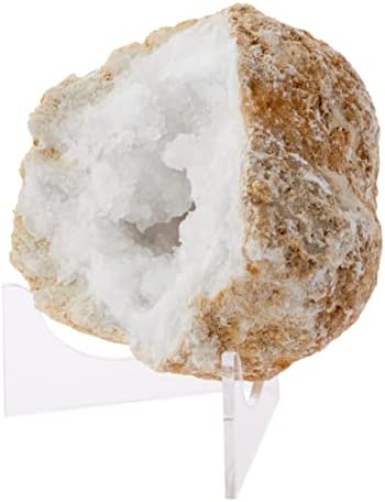 Plymor Clear acrílico acrílico de baixo perfil Cavala curvo para o cluster geodo, mineral ou cristalino, 1,25 h