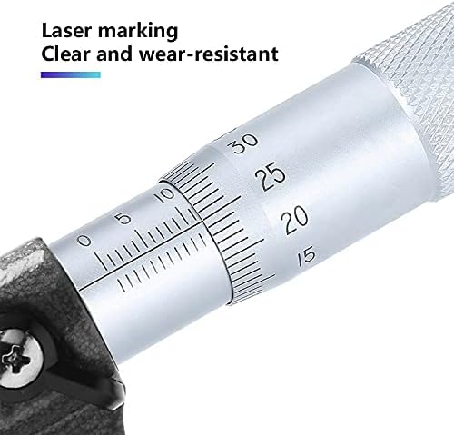 UXZDX CuJux 0-25mm de alta precisão em espiral Excesso de micrômetro externo Micrômetro mecânico de liga de 0,01 mm com micro-metro de chave de ajuste