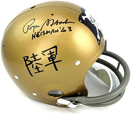 Roger Staubach assinou a Marinha Jolly Roger RECK RK CACKMET COM “Heisman 63” - Capacetes NFL autografados