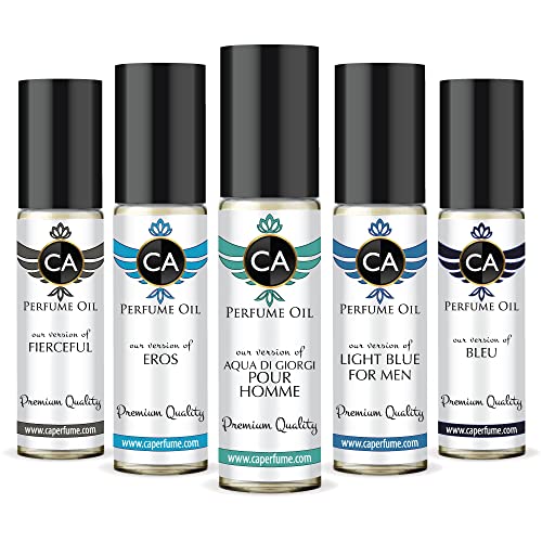 CA Perfume 2020 Top 5 homens Conjunto de perfumes Impressão de óleos corporais de fragrâncias Tamanho essencial da viagem