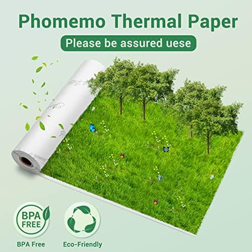 Papel térmico transparente adesivo de phomemo, papel de adesivo térmico de adesivo claro para phomemo m04s/m04as mini