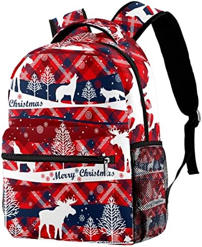 Mochila de viagem VBFOFBV, mochila laptop para homens, mochila de moda, boneco de neve de desenho animado de Natal Elk