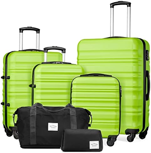 Longo conjunto de bagagem de férias de 4 peças conjunto de bagagem abdshell tsa bloqueio rodas giratórias bagagem carrega na mala